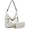 Front Zipper 2-in-1 Bucket Shoulder Bag