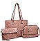 3 IN 1 CLASSIC STYLE LEATHER TOTE BAG SET