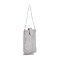 Top Flap Rhinestone Metal Mesh Cell Phone Crossbody