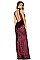 PACK OF 6 PIECES ELEGANT MAXI VELVET OPEN BACK DRESS BJBD40184P1