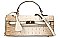 Boutique Croco Boxy Padlock Satchel
