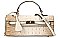 Boutique Croco Boxy Padlock Satchel