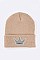 Trendy Sequin Crown Iconic Patch Beanie LA-MKH3514A