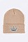 Trendy Sequin Crown Iconic Patch Beanie LA-MKH3514A