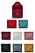 PACK OF 12 SOFT FUR ASSORTED COLOR CLUTCH BAG