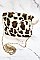 PACK OF 12 LEOPARD SOFT FUR CLUTCH BAG