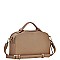 CHIC CHEVRON DESIGN PU LEATHER FASHION SATCHEL SLING BAG JYBGA-16892