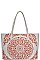 ABSTRACT MANDALA PATTERN EMBROIDERY TOTE BAG