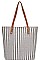 STYLISH STRIPED FABRIC FASHION TOTE BAG JYBGA-2622