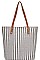 STYLISH STRIPED FABRIC FASHION TOTE BAG JYBGA-2622