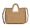 2IN1 STYLISH OVAL HANDLE SMOOTH TOTE BAG WITH MINI BAG SET