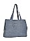 TRENDY SMOOTH PLAIN DESIGN TOTE BAG