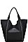 2in1 STYLISH TEXTURED PU LEATHER TRENDY SHOPPER BAG JYBGA-44095