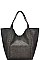 2in1 STYLISH TEXTURED PU LEATHER TRENDY SHOPPER BAG JYBGA-44095