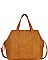 FASHIONABLE SMOOTH TEXTURED PU LEATHER LOOSE SATCHEL WITH LONG STRAP JYBGA-48841