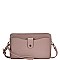 FASHIONABLE PU LEATHER SNAP MULTI POCKET CHIC CROSSBODY SLING WALLET JYBGA-49064