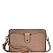 FASHIONABLE PU LEATHER SNAP MULTI POCKET CHIC CROSSBODY SLING WALLET JYBGA-49064