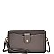 FASHIONABLE PU LEATHER SNAP MULTI POCKET CHIC CROSSBODY SLING WALLET JYBGA-49064