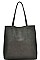 2in1 FASHIONABLE TEXTURED PU LEATHER SOFT TOTE BAG SET JYBGA-5641