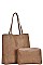 2IN1 FASHION TRENDY SOFT TOTE BAG SET