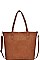 FASHIONABLE SMOOTH PU LEATHER TWISTED HANDLE FASHION TOTE  JYBGA-6080