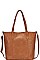 FASHIONABLE SMOOTH PU LEATHER TWISTED HANDLE FASHION TOTE  JYBGA-6080