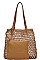 2 IN 1 FASHION STRING WOVEN TOTE BAG