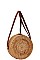 STYLISH NATURAL STRAW WOVEN CIRCLE FASHION SHOULDER BAG JYBGA-81780