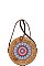 TRENDY NATURAL STRAW WOVEN CIRCLE SHOULDER BAG JYBGA-82639