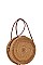 TRENDY NATURAL STRAW WOVEN CIRCLE SHOULDER BAG JYBGA-82639