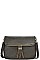DESIGNER DOUBLE TASSEL FLAP CROSS BODY BAG