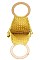 STRING WOVEN SHOULDER TOTE BAG WITH WOODEN BANGLE HANDLE