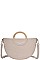 SEMI CIRCLE MODERN SATCHEL WITH LONG STRAP