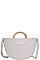 SEMI CIRCLE MODERN SATCHEL WITH LONG STRAP