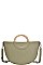 SEMI CIRCLE MODERN SATCHEL WITH LONG STRAP