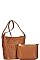 2IN1 LASER CUT ABSTRACT PATTERN SHOULDER BAG