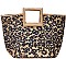 ARTSY FLOWER PRINT NATURAL WOVEN SATCHEL BAG