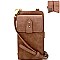 BGA0811-LP Antik Kraft Versatile Wallet Compartment Cellphone Holder Cross Body