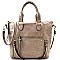 BGA3503-LP Antique Kraft Multi Pocket Casual Tote