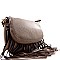 Fringed Flap Top Cross Body MESSENGER