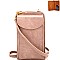 BGA48742-LP Antique Kraft Versatile Wallet Compartment Cellphone Holder Cross Body