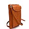 BGA48742-LP Antique Kraft Versatile Wallet Compartment Cellphone Holder Cross Body