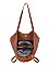 2 IN 1 PLAIN LEATHER SHOPPER BAG MINI BAG SET