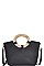 NATURAL WOVEN HANDLE SATCHEL WITH LONG STRAP