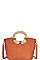 NATURAL WOVEN HANDLE SATCHEL WITH LONG STRAP