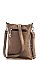 STYLISH RHINESTONE AND STUDDED CROSSBODY BAG WITH TWO STRAPS