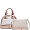 STYLISH 2 IN 1 TRANSPARENT DOMED SATCHEL BAG JYBGS-5799