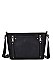 FASHION FRONT ZIP STYLISH SMOOTH PU LEATHER FASHION CROSSBODY SLING BAG  JYBGS-7917