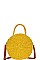 DESIGNER FASHION STRAW WOVEN CIRCLE CROSSBODY BAG