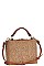 STRUCTURED CROC CROSS BODY BAG
